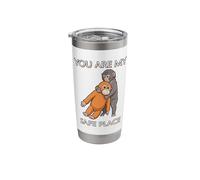 Punch Sad Monkey You are My Safe Place Stainless Steel Insulated Tumbler