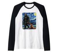 Punch the Monkey Bigfoot Sasquatch Video Meme Baby Monkey Raglan Baseball Tee