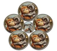 Punch The Monkey Commemorative Challenge Coin, Double-Sided Emotional Support Pocket Token, It's Okay To Not Be Okay Inspirational Keepsake (5pc)