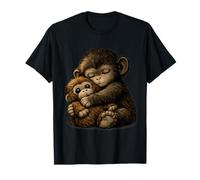 Punch The Monkey Cuddling Stuffed Animal Viral Internet Meme T-Shirt