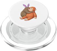Punch the Monkey Easter Bunny Hug Cute PopSockets PopGrip for MagSafe