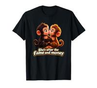Punch The Monkey Girlfriend Cuddling After Fame & Money T-Shirt