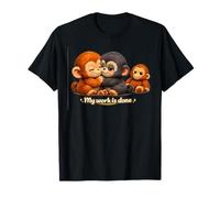 Punch The Monkey Girlfriend Cuddling My Work is Done T-Shirt