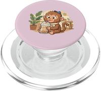 Punch the Monkey Japan Drinking Iced Coffee Cute Kawaii PopSockets PopGrip for MagSafe