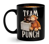 Punch the Monkey Mug, Punch Monkey Ceramic Coffee Cup, 11oz Funny Mug with Monkeys Design, Novelty Mug for Animal Lovers, Cute Little Cup for Friends, Animal Gifts for Him Her