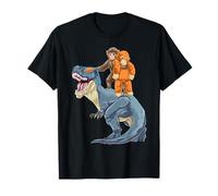 Punch The Monkey Riding a T-Rex Dinosaur Baby Hugging Plush T-Shirt
