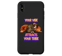 Punch the Monkey Your Vibe Attracts Your Tribe - Motivation Case for iPhone XS Max