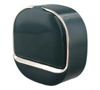 Punch Wall Mounted Soap Holder with Drainage and Cover, Space Saving Soap Box for Bathroom Use Made from Plastic (Dark green)