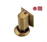 Punch-Zinc Alloy Door Stopper Windproof Mechanical Floor Mount No Drill Installation for Home Bedroom Office Doors Collision Protection, Light(Copper)