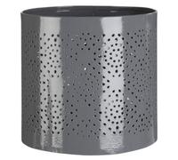 Punched Grey Finish Small Candle Holder | Punched Candle Holder
