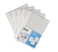 Punched Pocket A4 Strong 45 Micron Transparent Poly Wallets Glass Clear Sheet Protector by Arpan (A4-104 X 5 Pack)
