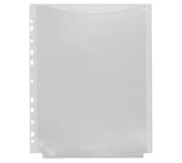 Punched Pockets A4 Orange Peel Transparent 200 microns Top Opening Pack of 5