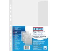 Punched Pockets with flap DONAU, PP, B4, orange peel, 100 micron, 10pcs