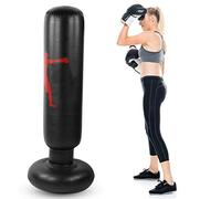Punching Bag, 160CM / 63in Inflatable Punching Bag Bounce Back Freestanding Boxing Target Holder Hollow Unfilled Support for Daily Practice Training