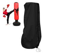 Punching Bag - Black 210D Oxford Fabric Protective Cover Adjustable Fit, Boxing Equipment for Indoor Outdoor, Protection for Vertical Training Equipment | Heavy Duty Zippered Cover