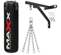 Punching Bag Set with Free Bracket and Chain, Choose from 3 to 6 Feet Sizes (BLACK, 4FT)