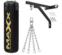 Punching Bag Set with Free Bracket and Chain, Choose from 3 to 6 Feet Sizes (BLACK GOLDEN PRINT, 3FT)