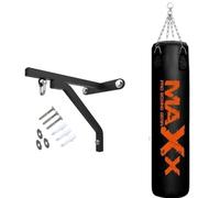 Punching Bag Set with Free Bracket and Chain, Choose from 3 to 6 Feet Sizes (BLACK ORANGE, 5FT)