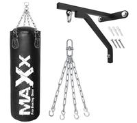 Punching Bag Set with Free Bracket and Chain, Choose from 3 to 6 Feet Sizes (BLACK WHITE PRINT, 5FT)