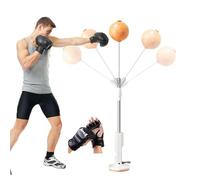 Punching Bag with Stand, Free Standing Boxing Bag Set, Speed Bag with Speedball Adjustable Height from 139cm to 151cm for Home Gym Training, Stress Relief & Fitness