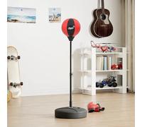 Punching Ball Set Red Black Orange PU Leather Gloves Steel 81-122cm 39cm 14+