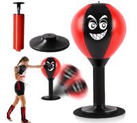 Punching Ball Table, Desktop Punching Bag Punching Ball Adults, Mini Punch Bag Funpunch with Strong Suction Cups and Air Pump, Box Bag for Home and Desk for Stress Relief, Table Punch Bag