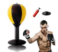 Punching Ball Table, Freestanding Desktop Punch Bag with Suction Cup, Rage Bag, Desktop Punching Bag, Mini Punch Bag for Activity at Home and Office, Stress Relief (Yellow)
