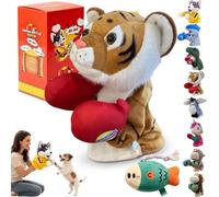 Punching Hand Puppet, Punching Puppet Toy with Sound Effects, New Interactive Hand Puppets, Eight Animal Styles Boxing Puppets for Small Dogs and Cats to Play (Tiger)