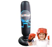 Punching Kids Bag - 55x165cm Stable Inflatable Boxing Bag, 700g PVC Stand Toy, High-Intensity Training Equipment for Practice Karate | Strength Endurance Confidence Building Exercise Fitness
