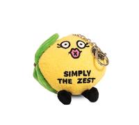Punchkins Bag Keychains, Plush Accessory and Hanging Decoration for Purse, Handbag, Backpack, Funny Meme Gift, Bites Lemon - Zest, 3