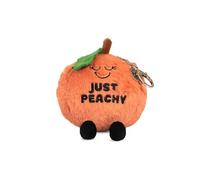 Punchkins Bag Keychains, Plush Accessory and Hanging Decoration for Purse, Handbag, Backpack, Funny Meme Gift, Bites Peach - Peachy, 3