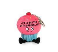 Punchkins Bag Keychains, Plush Accessory and Hanging Decoration for Purse, Handbag, Backpack, Funny Meme Gift, Bites Cupcake - Sprinkles, 3