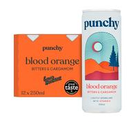 Punchy Drinks - Blood Orange, Bitters & Cardamom - Premium Soft Drink, Mixer, Sparkling Water, Vitamin D, All Natural, Low Calorie, Non Alcoholic - 12 x 250ml