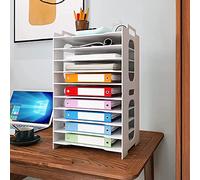 PUNCIA 10-Tier Office Paper Organizer for Desk Desktop File Holder Desk Letter Tray A4 Paper Holder Document Storage Rack for Home Office School
