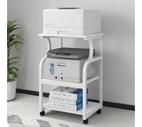 PUNCIA 50x40x73cm Large Printer Stand Table, Storage Unit with Adjustable Shelf,3 Tier Rolling Cart with Wheels for Home Office Organization,Multifunctional Shelves for Heat Press,3D Printer