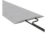 PUNCIA Floor Cable Tidy Cover Felt Cable Trunking with 2 Channels Low Profile Wire Hider for Carpet, 160cm Cable Management Strip with Velcro and 3M Tape for Office Exhibition Home Safety Grey