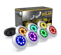 Puncools Solar Lights Outdoor Garden,8 Pack Waterproof Solar Ground Lights for Lawn Pathway Yard Landscape Walkway(Multicolor)
