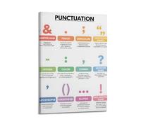 Punctuation Grammar Chart For HomeschoolCanvas Poster Wall Art Poster for Room Living Room Study Aesthetics And DecorationFrame-style 08x12inch(20x30cm)
