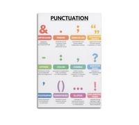 Punctuation Grammar Chart For HomeschoolCanvas Poster Wall Art Poster for Room Living Room Study Aesthetics And DecorationUnframe-style 08x12inch(20x30cm)