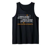 Punctuation Humor for Women Writers and Grammar Teachers Tank Top