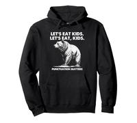 Punctuation Humor Grammar Joke for Teachers and Bear Fans Pullover Hoodie