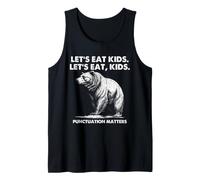 Punctuation Humor Grammar Joke for Teachers and Bear Fans Tank Top