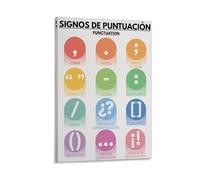 PUNCTUATION Poster, Spanish Language, Grammar Chart for Homeschool Educational Chart Poster 20x30inch(50x75cm)