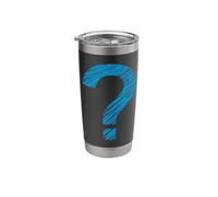 Punctuation ? Question Mark Ask a Question Knowledge Blue Stainless Steel Insulated Tumbler