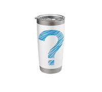 Punctuation ? Question Mark Ask a Question Knowledge Blue Stainless Steel Insulated Tumbler