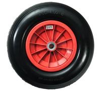 Werkapro Roue increvable 15'' WERKA PRO, Puncture-Proof Wheel 15" (385x75mm) for Wheelbarrow and Trailer, Designed in Durable Polyurethane with Ball Bearings for Smooth Mobility, red Color