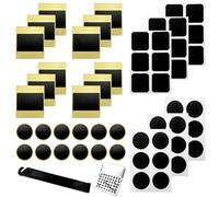 Puncture Repair Kits for Bikes, 60Pcs Self Adhesive Bicycle Motorcycle Tire Glueless Puncture Repair Patches with Metal Rasps, Bicycle Puncture Repair Kit for Mountain Bike/Road Bike Inner Tube