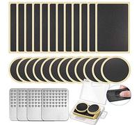 Puncture Repair Kits for Bikes, Self Adhesive Bike Puncture Repair Patches Glueless Tire Patches Kit with Metal Rasps/Case, Bicycle Puncture Repair Kit ideal for Mountain Bike/Road Bike Inner Tube