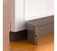 Pundin Door Draft Stopper,Adjustable Door Sweep for Bottom of Door,Silicone Weather Stripping Door Bottom Seal Blocker Air Noise,Under Door Gap Filler for Interior/Exterior Doors(Brown, 78inch)
