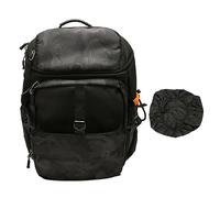 PUNELE Camera Backpack DSLR Camera Bag Professional Large Capacity for 2 Cameras 6 Lenses Laptop up to 17in with USB Charging Port Rain Cover Adjustable Shoulder Straps (Orange Grey)